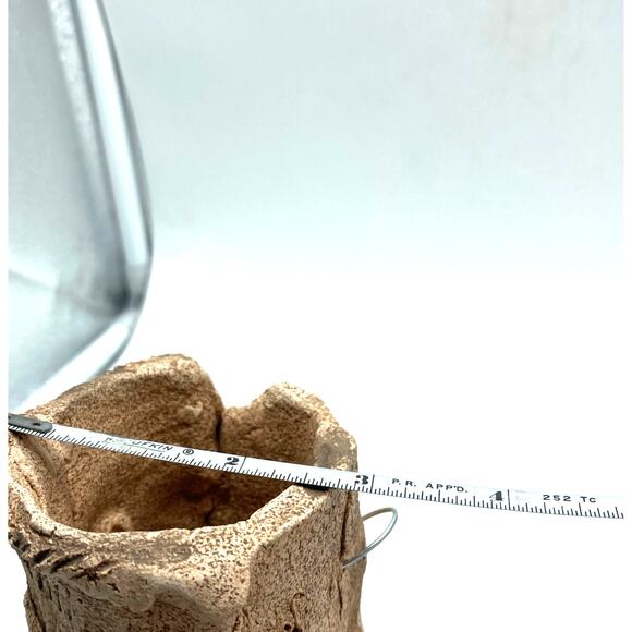 Vintage Studio Pottery‎ Jar Holder Man face Handmade Dad Gift Wall pocket signed - Picture 8 of 9